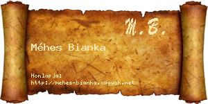 Méhes Bianka névjegykártya