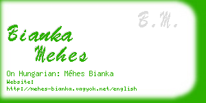 bianka mehes business card